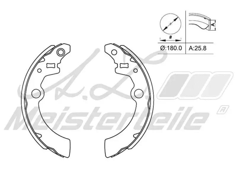 Brake Shoe Set (AZMT-44-026-1081)