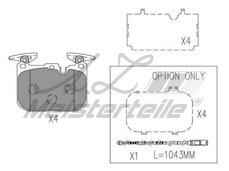 Brake Pad Set, disc brake (AZMT-44-022-1805)
