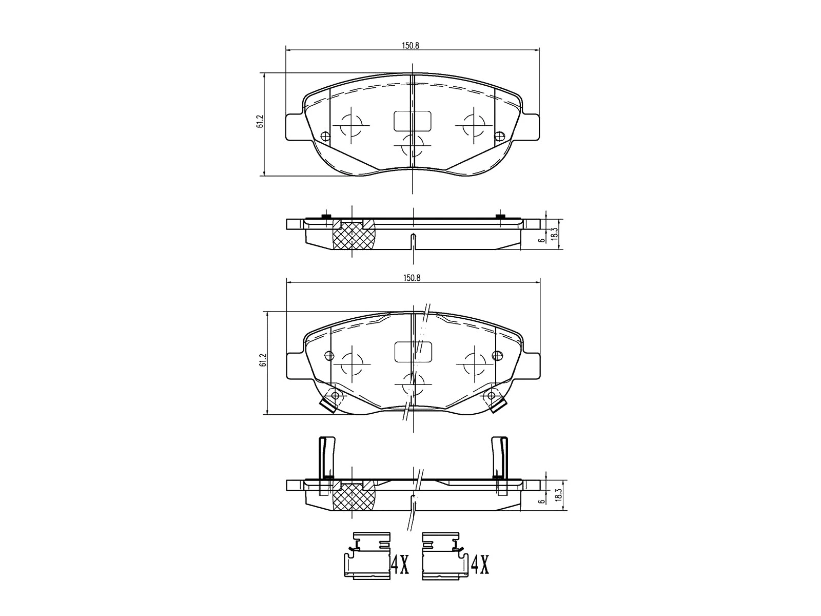 Brake Pad Set, disc brake (AZMT-44-022-1343)
