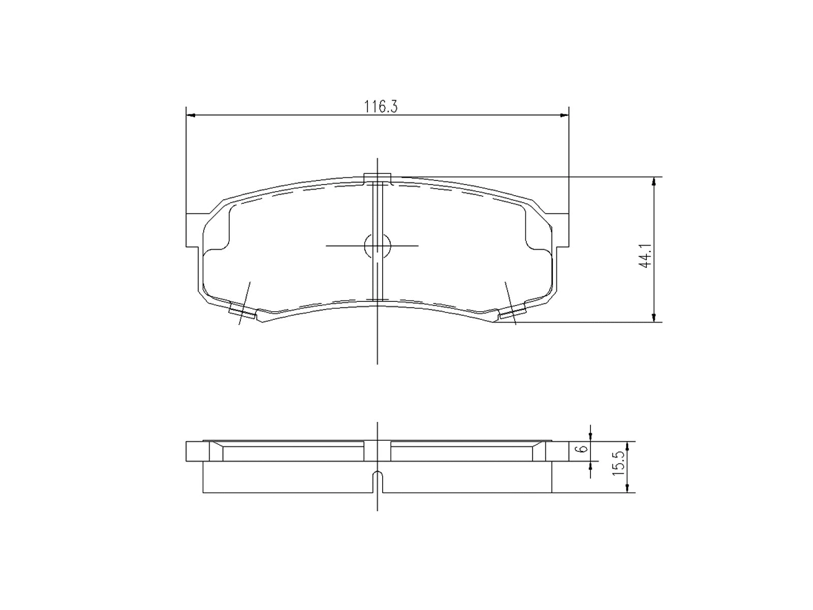 Brake Pad Set, disc brake (AZMT-44-022-1005)