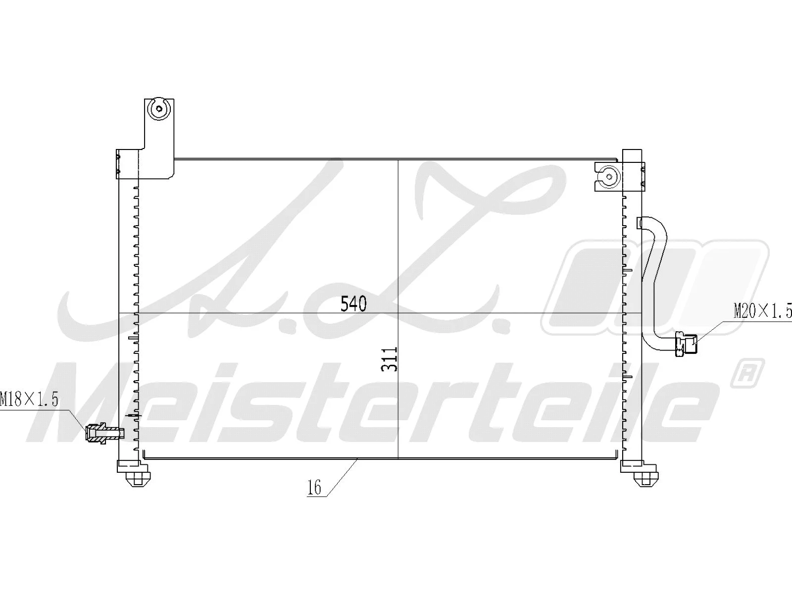 Condenser, air conditioning (AZMT-45-030-1195)