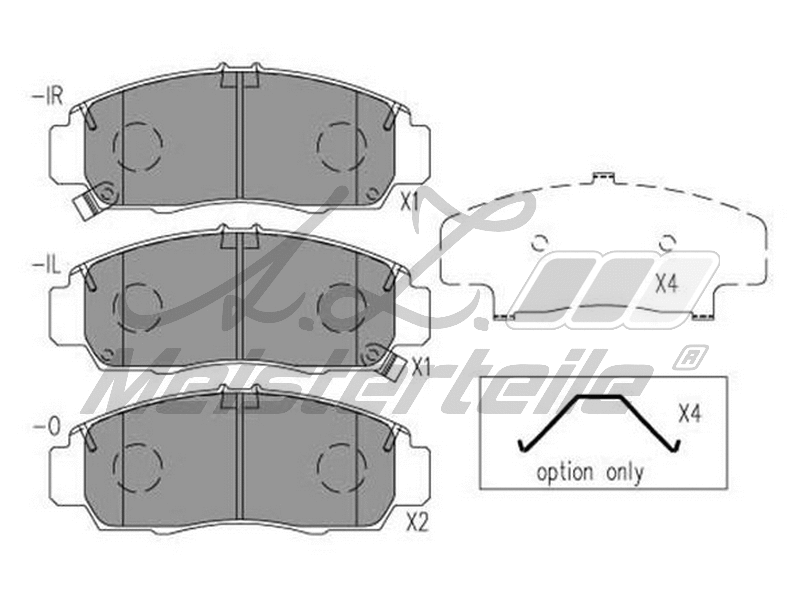 Brake Pad Set, disc brake (AZMT-44-022-2574)