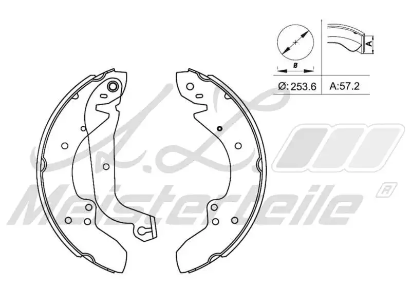 Brake Shoe Set (AZMT-44-026-1135)