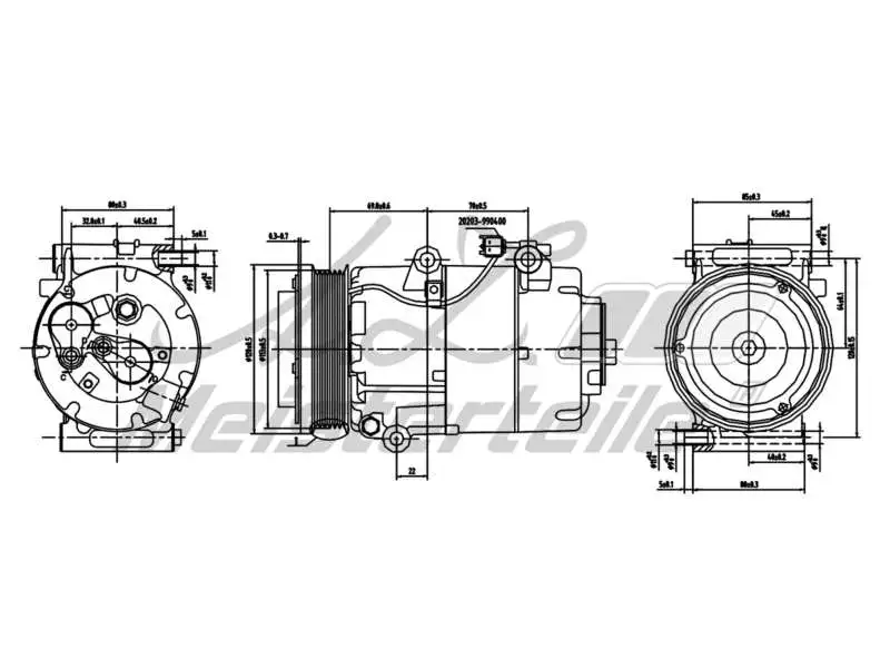 Compressor, air conditioning (AZMT-45-041-1144)