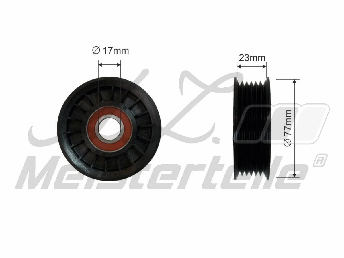 Deflection/Guide Pulley, V-ribbed belt (AZMT-20-031-1495)