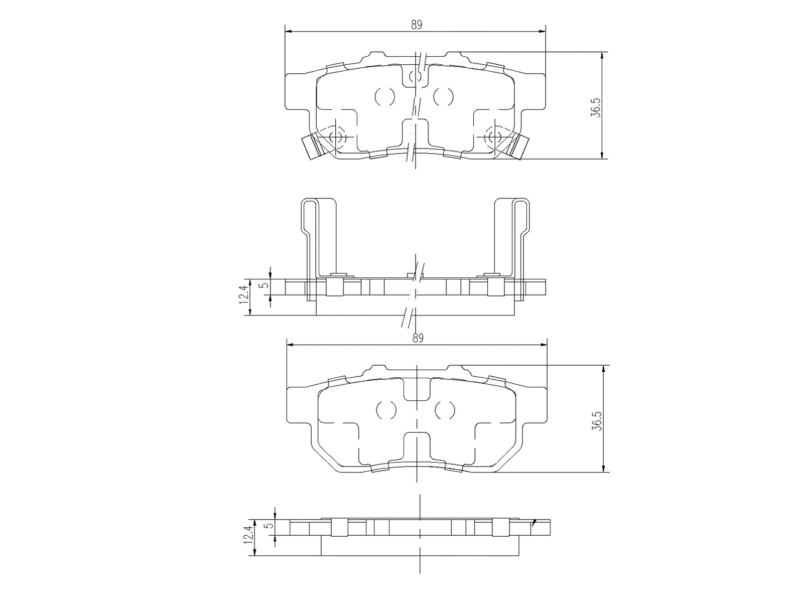 Brake Pad Set, disc brake (AZMT-44-022-1399)
