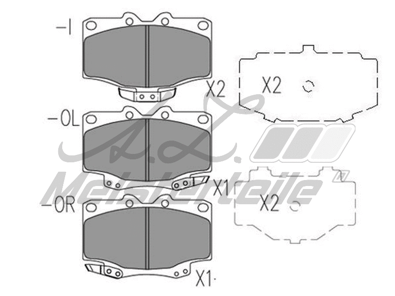Brake Pad Set, disc brake (AZMT-44-022-1768)