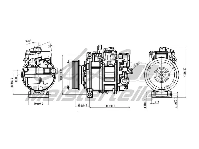 Compressor, air conditioning (AZMT-45-041-1032)