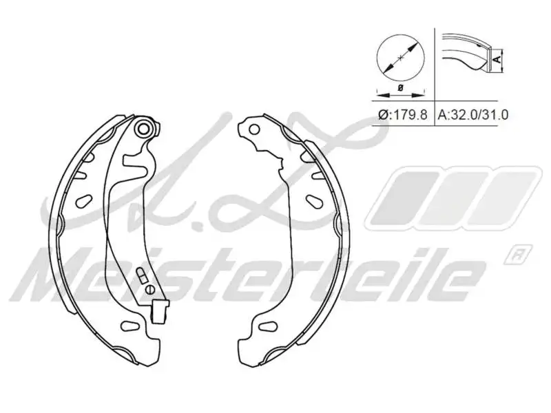 Brake Shoe Set (AZMT-44-026-1124)