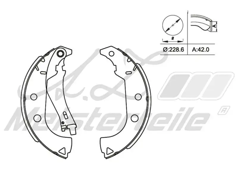 Brake Shoe Set (AZMT-44-026-1153)
