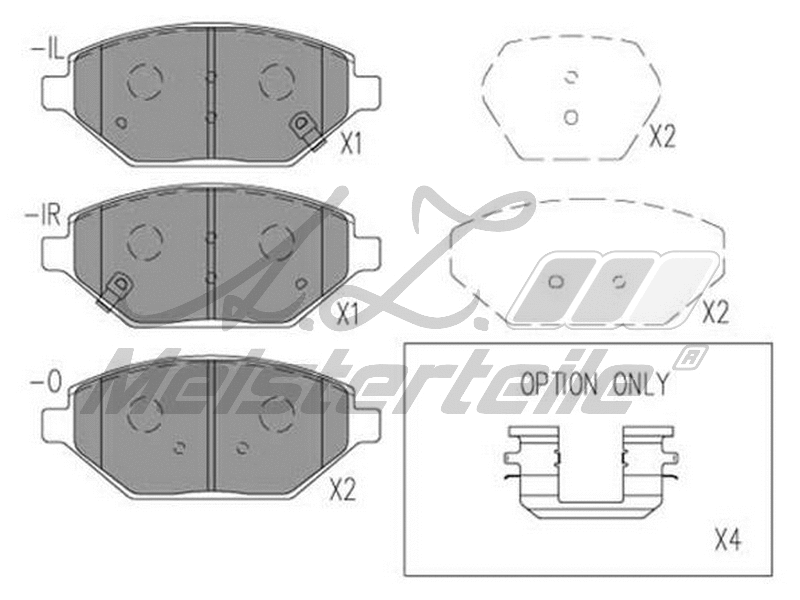 Brake Pad Set, disc brake (AZMT-44-022-2624)