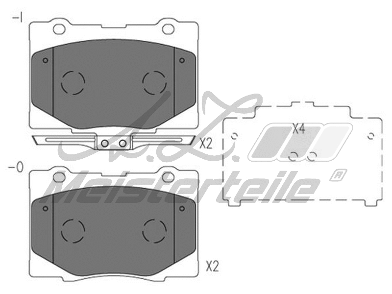 Brake Pad Set, disc brake (AZMT-44-022-1855)