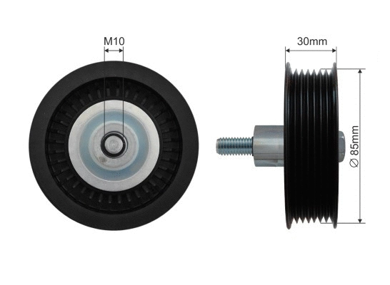Deflection/Guide Pulley, V-ribbed belt (AZMT-20-031-2422)
