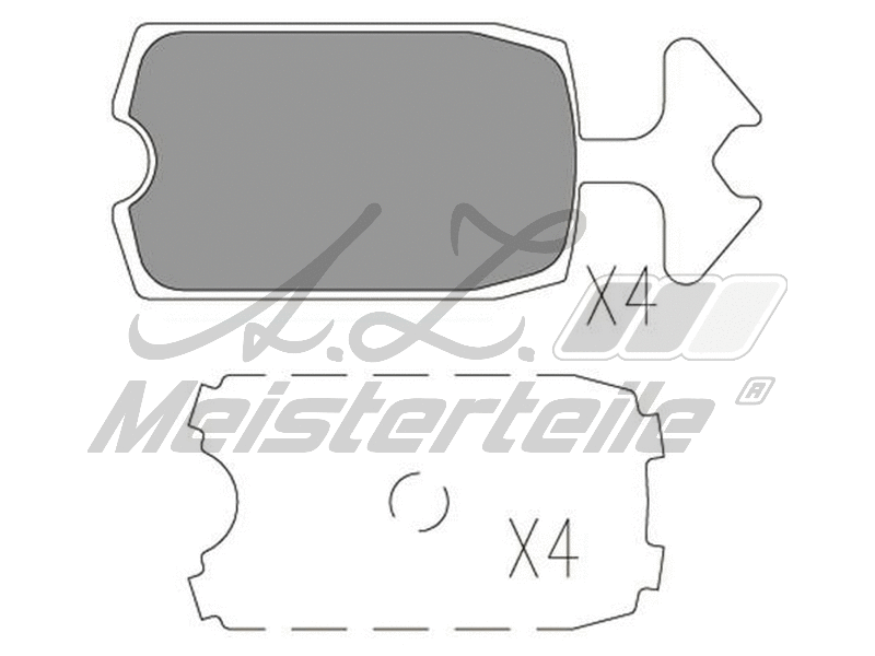 Brake Pad Set, disc brake (AZMT-44-022-1818)