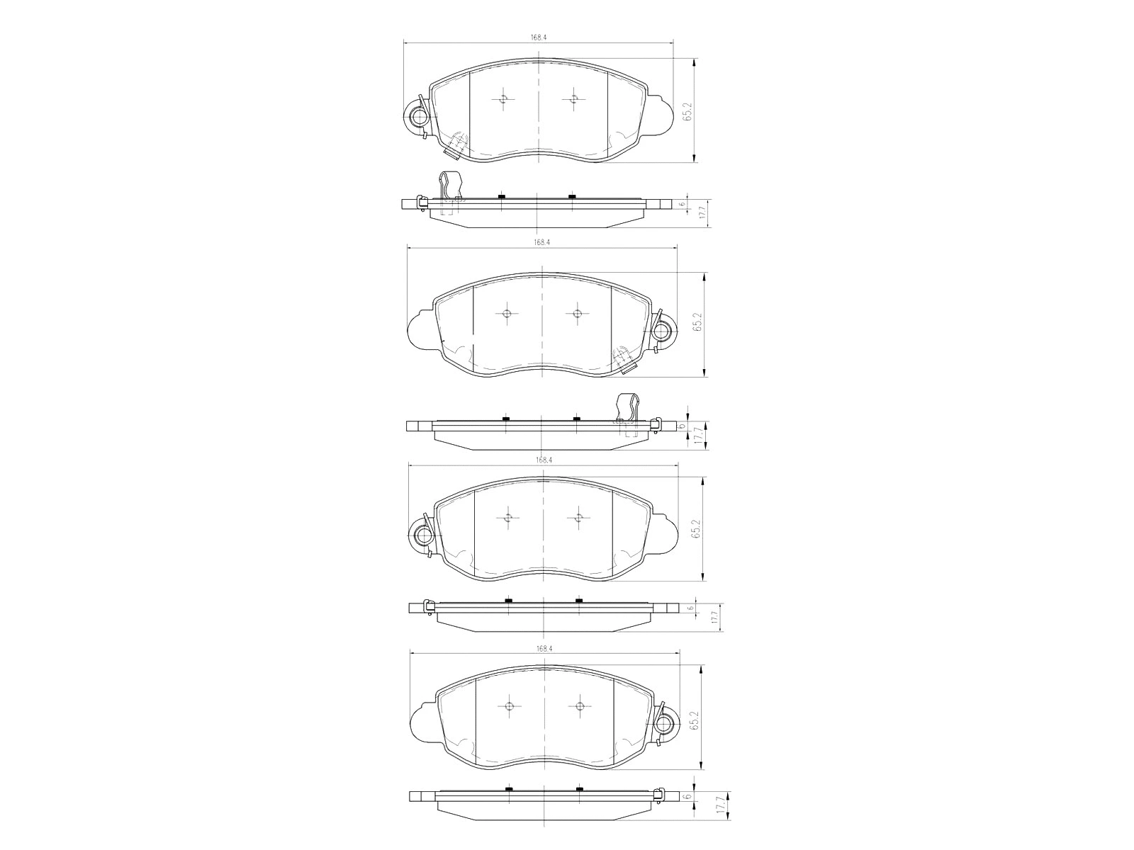 Brake Pad Set, disc brake (AZMT-44-022-1443)