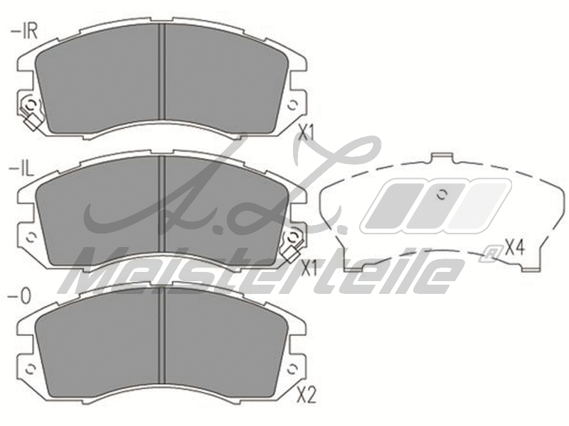 Brake Pad Set, disc brake (AZMT-44-022-2425)