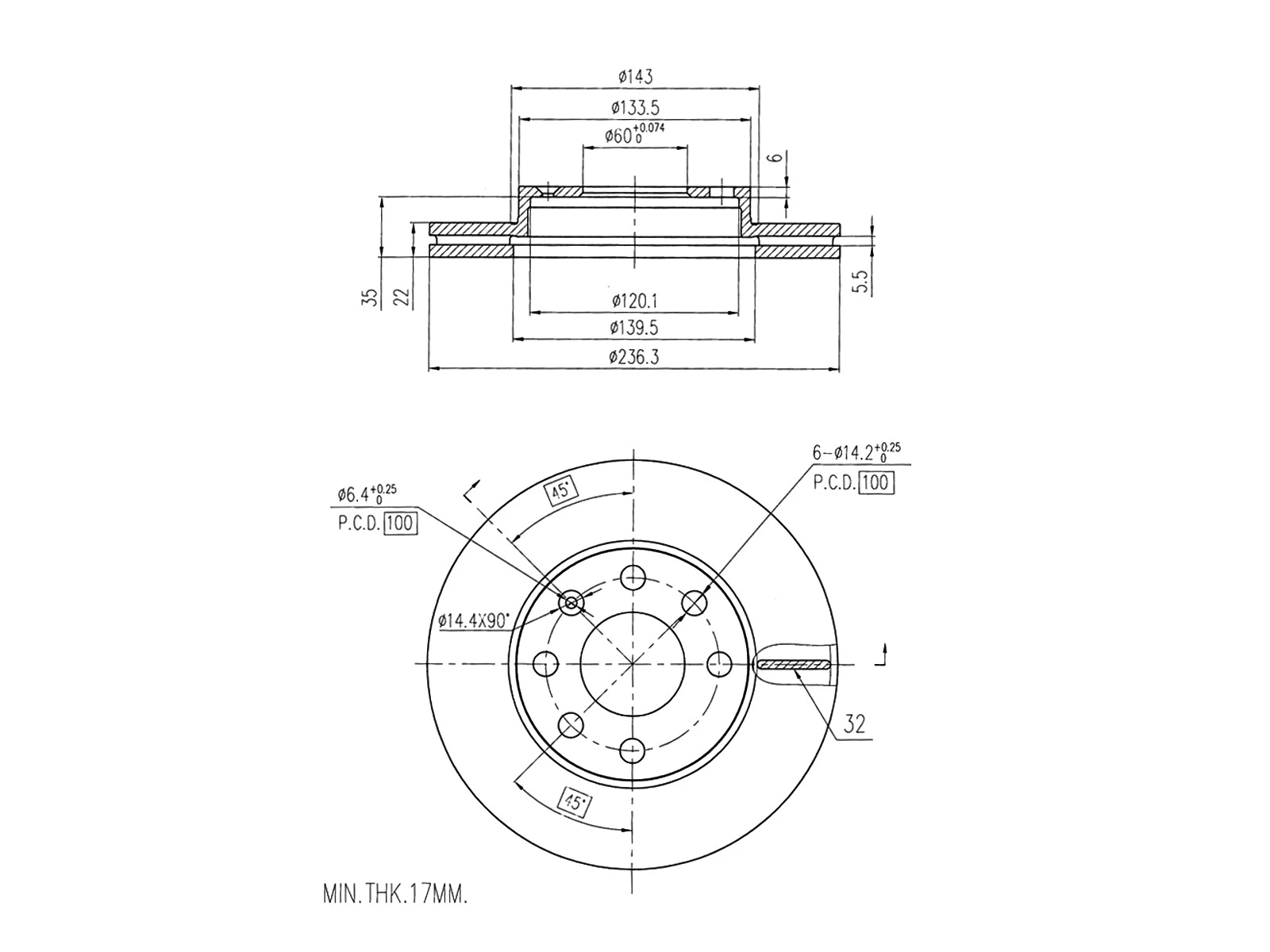 Brake Disc (AZMT-44-024-1254)