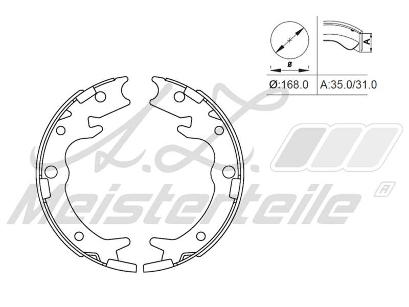 Brake Shoe Set (AZMT-44-026-1305)