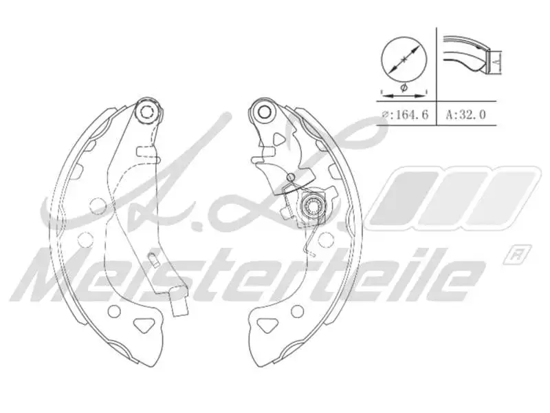 Brake Shoe Set (AZMT-44-026-1120)