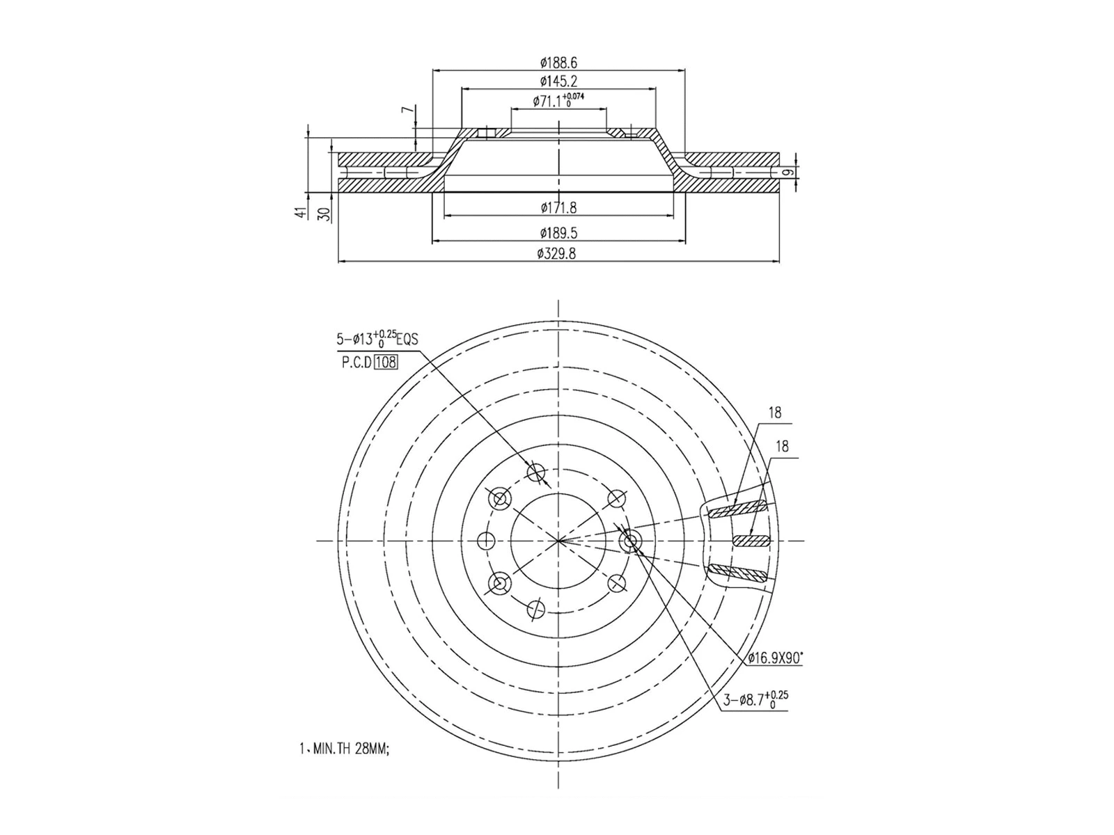 Brake Disc (AZMT-44-024-1165)