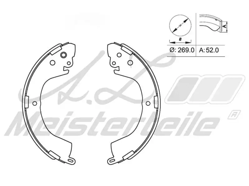 Brake Shoe Set (AZMT-44-026-1054)