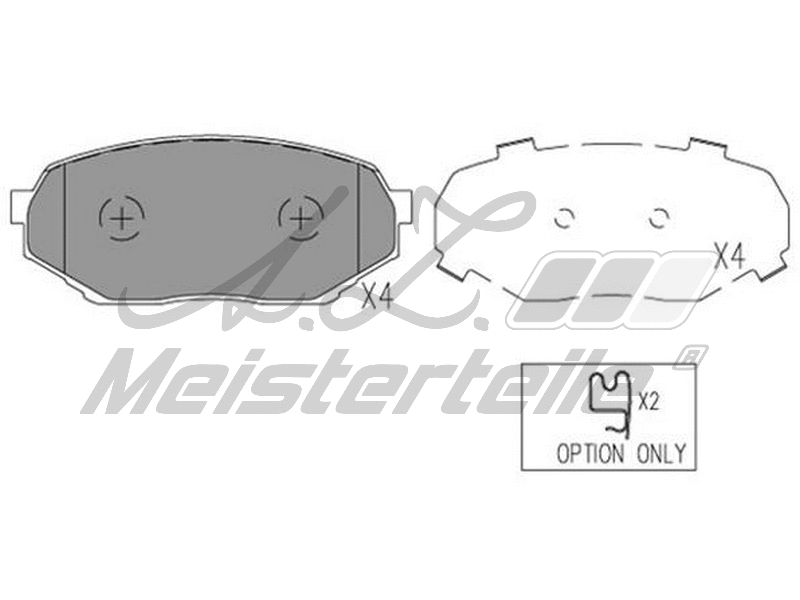 Brake Pad Set, disc brake (AZMT-44-022-2632)