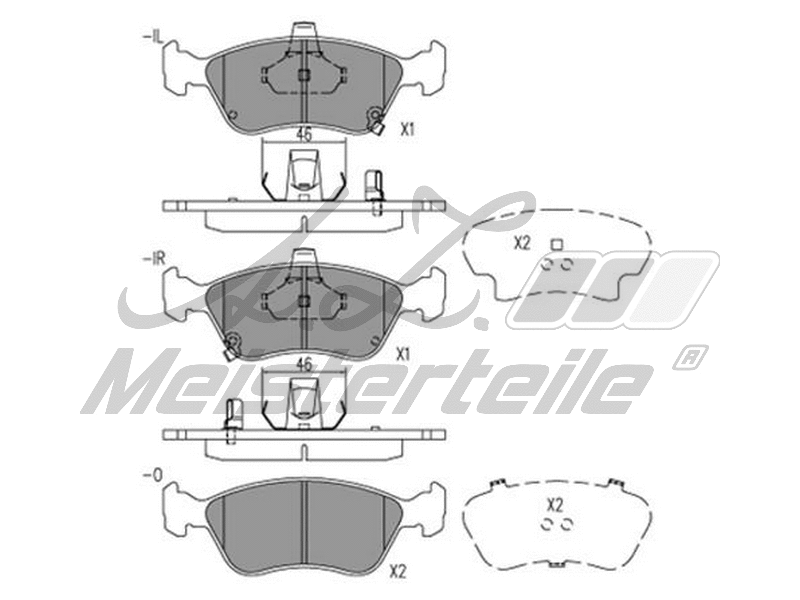 Brake Pad Set, disc brake (AZMT-44-022-1575)