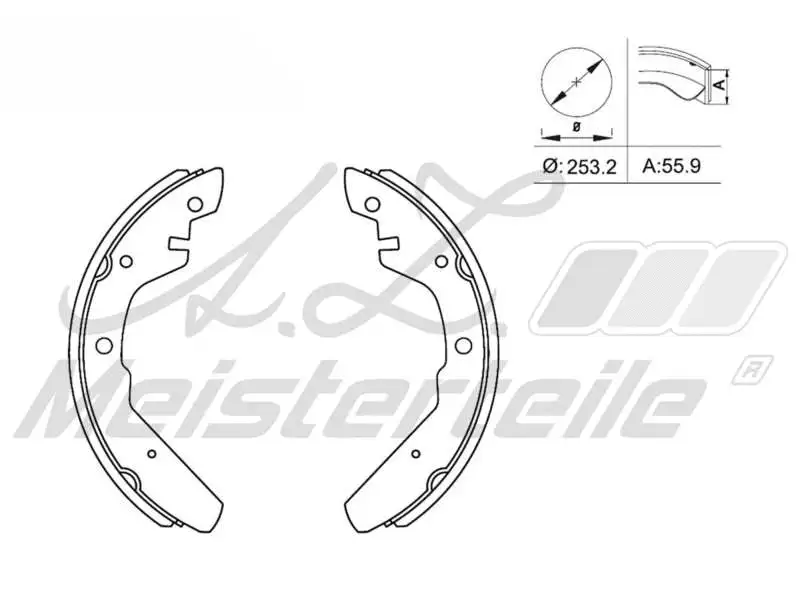 Brake Shoe Set (AZMT-44-026-1306)