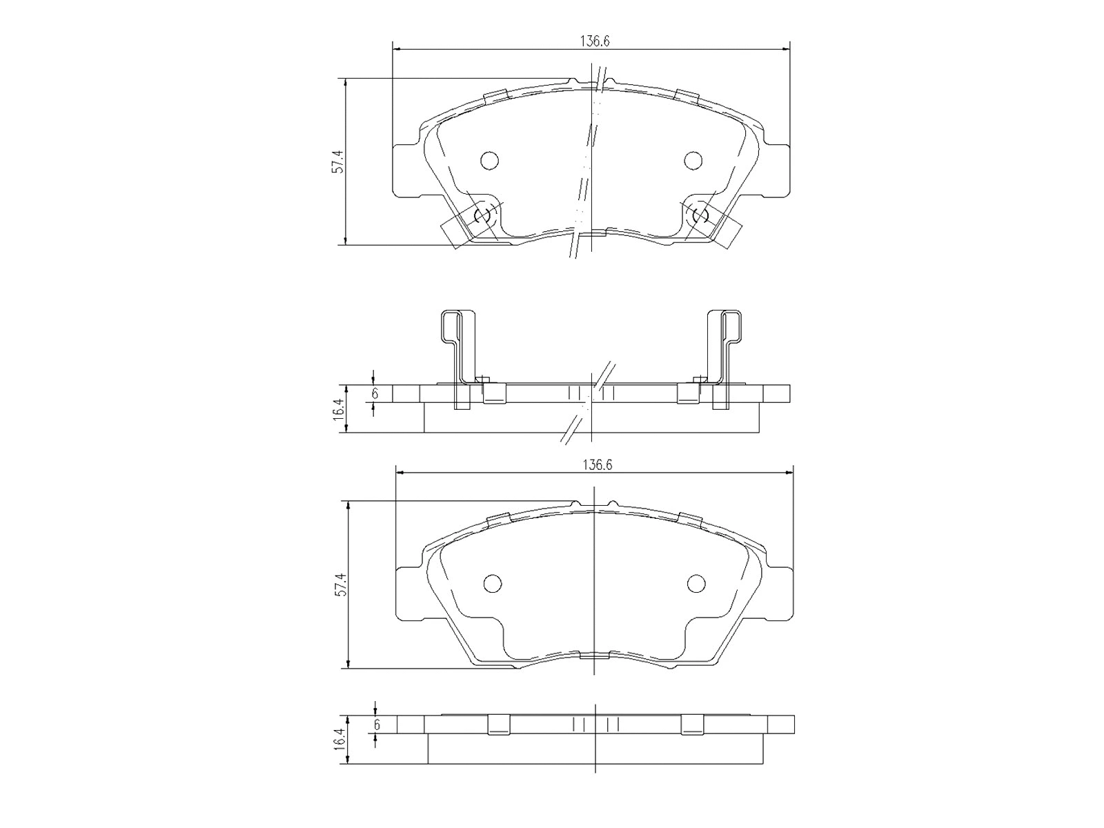 Brake Pad Set, disc brake (AZMT-44-022-1397)