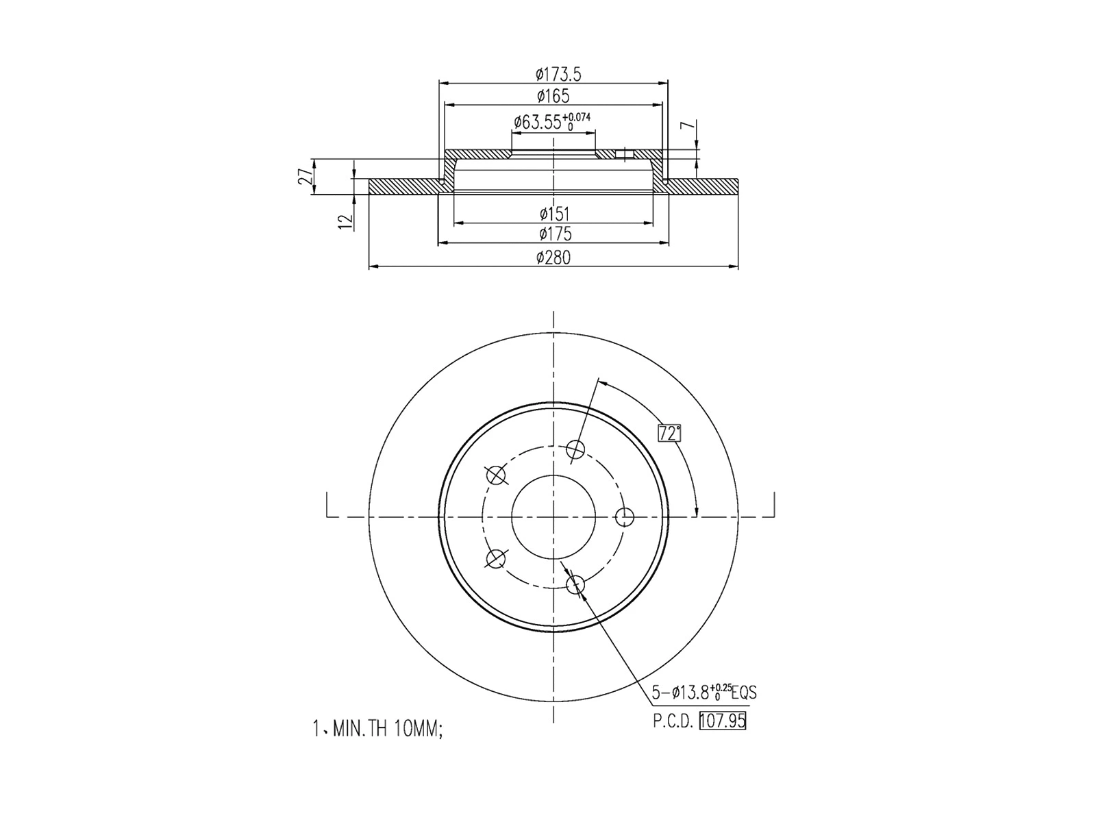 Brake Disc (AZMT-44-024-1071)