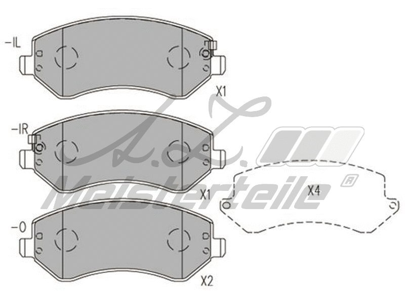 Brake Pad Set, disc brake (AZMT-44-022-1624)
