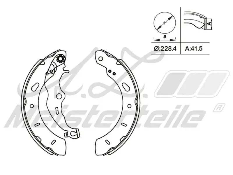 Brake Shoe Set (AZMT-44-026-1462)