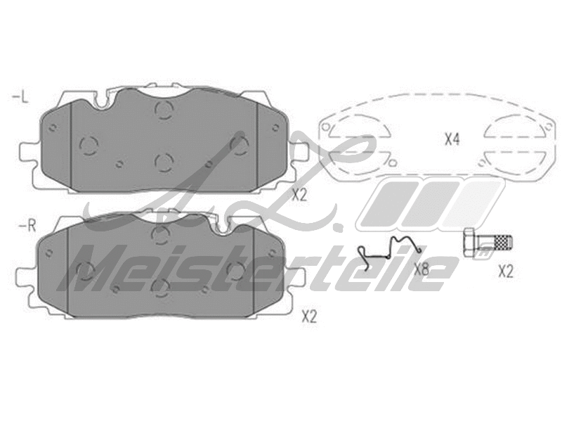 Brake Pad Set, disc brake (AZMT-44-022-1995)