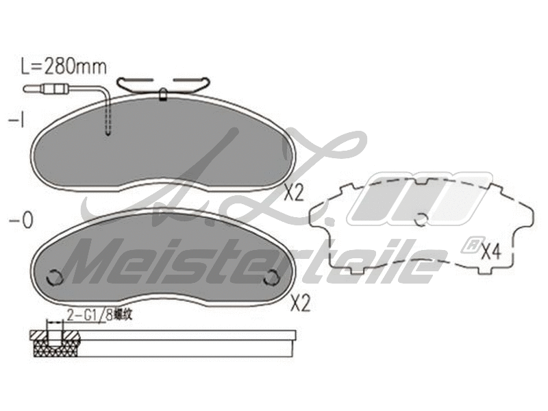 Brake Pad Set, disc brake (AZMT-44-022-2647)