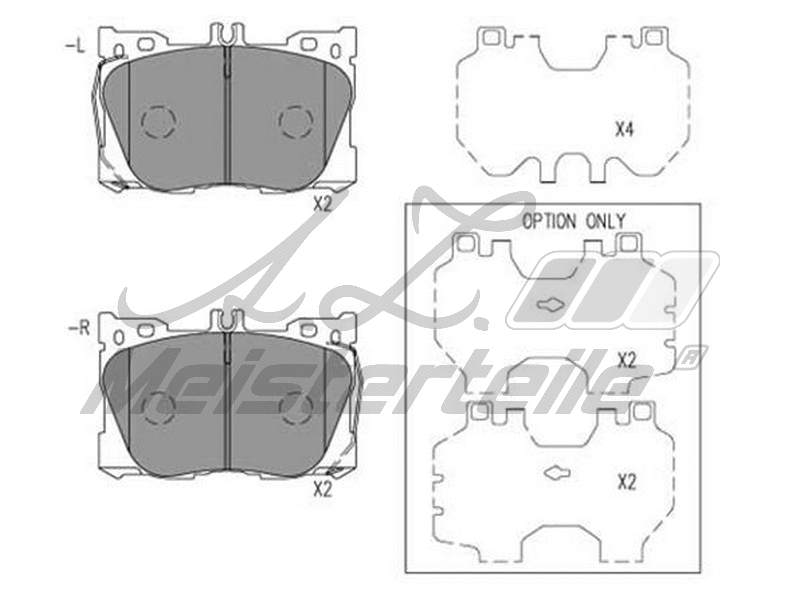 Brake Pad Set, disc brake (AZMT-44-022-1981)