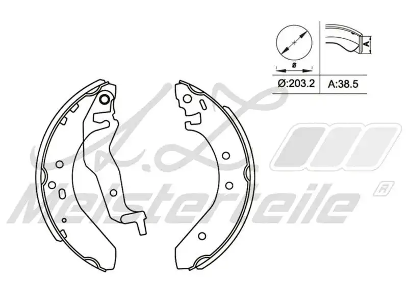 Brake Shoe Set (AZMT-44-026-1142)