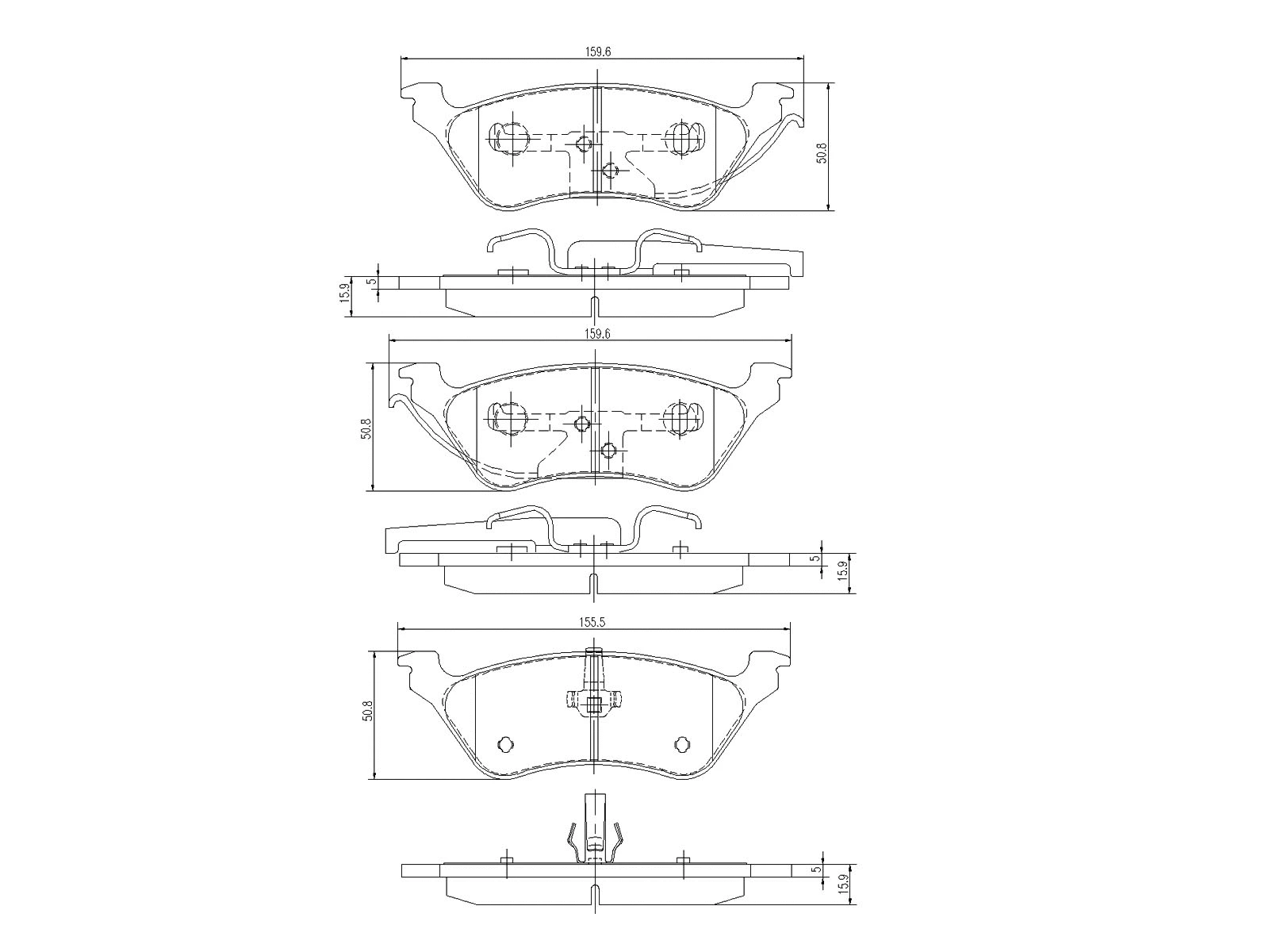 Brake Pad Set, disc brake (AZMT-44-022-1116)