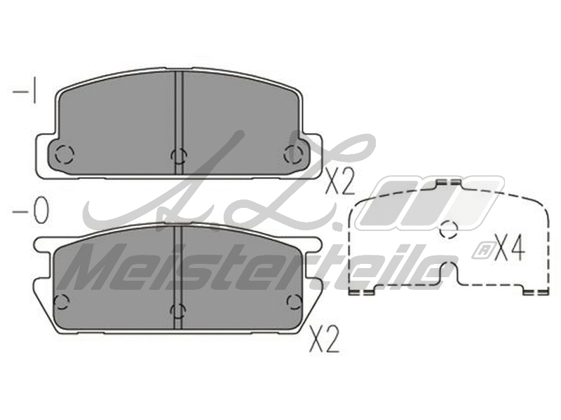 Brake Pad Set, disc brake (AZMT-44-022-2656)