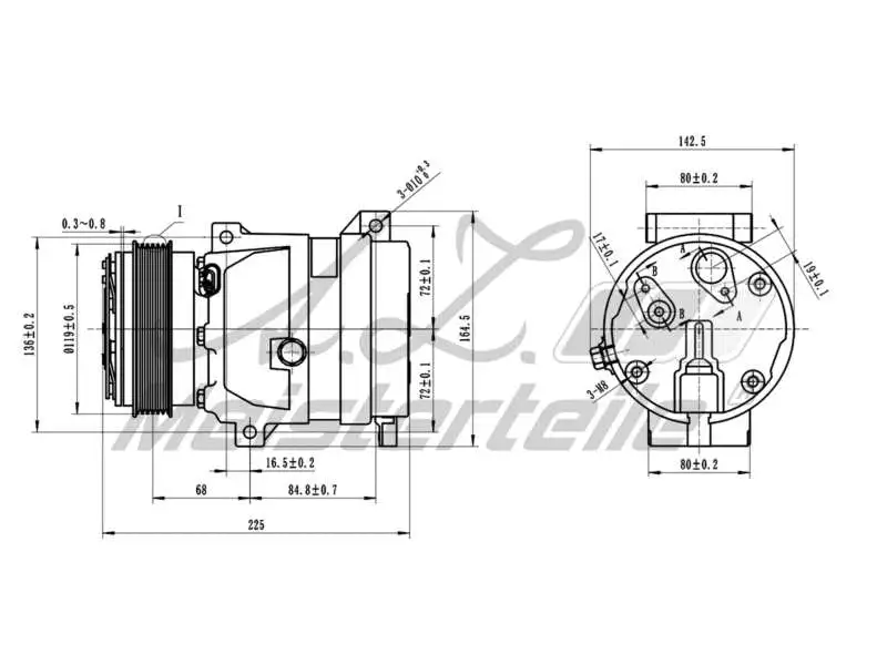 Compressor, air conditioning (AZMT-45-041-1081)