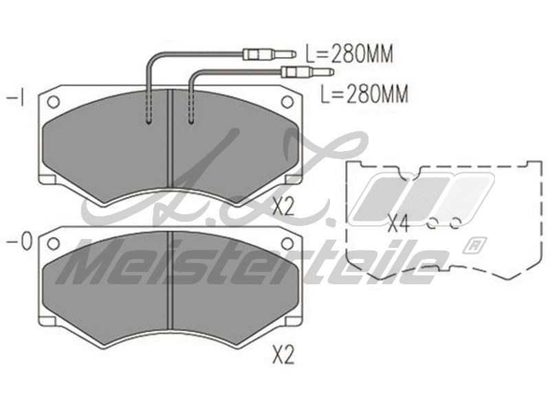 Brake Pad Set, disc brake (AZMT-44-022-2324)