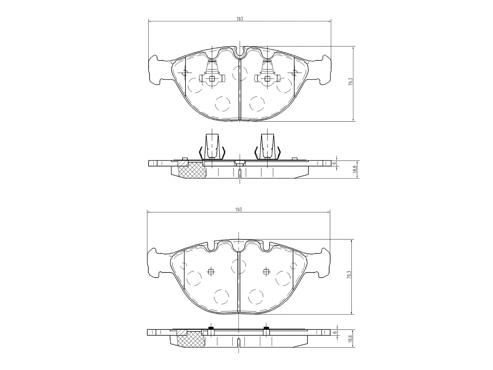 Brake Pad Set, disc brake (AZMT-44-022-1169)