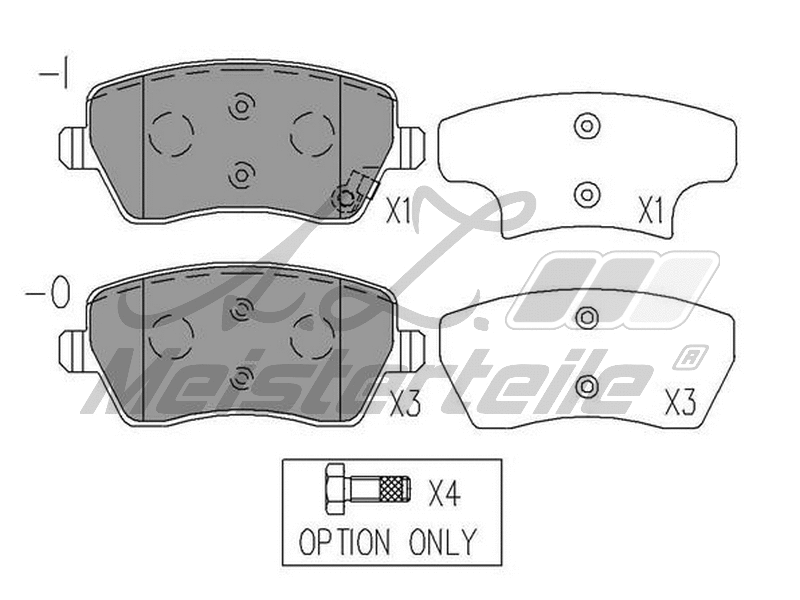 Brake Pad Set, disc brake (AZMT-44-022-2298)