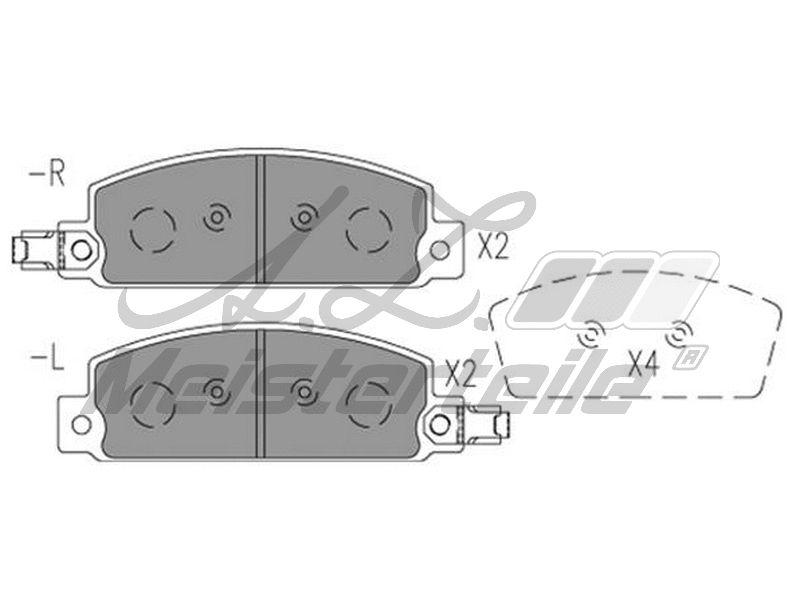 Brake Pad Set, disc brake (AZMT-44-022-2251)