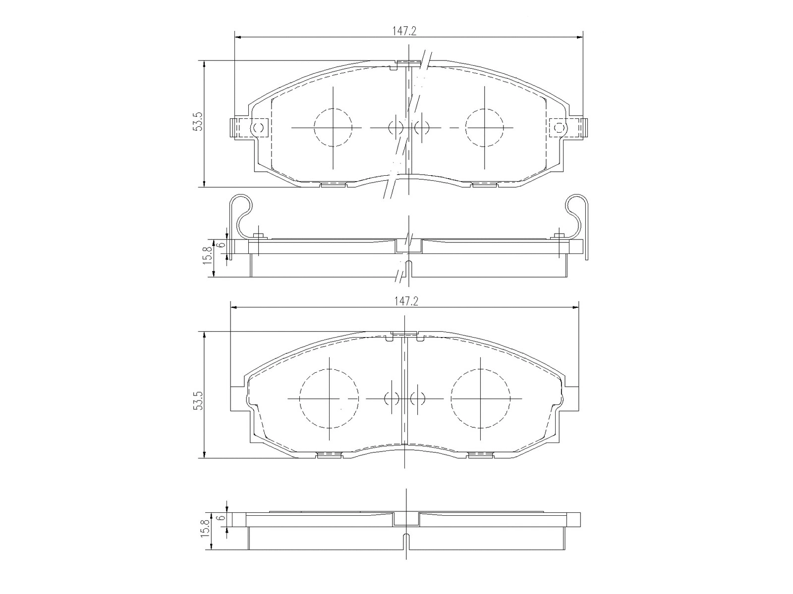Brake Pad Set, disc brake (AZMT-44-022-1455)