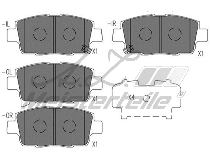 Brake Pad Set, disc brake (AZMT-44-022-2481)