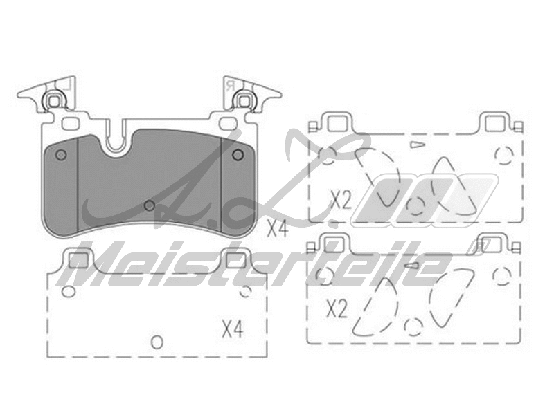 Brake Pad Set, disc brake (AZMT-44-022-1928)