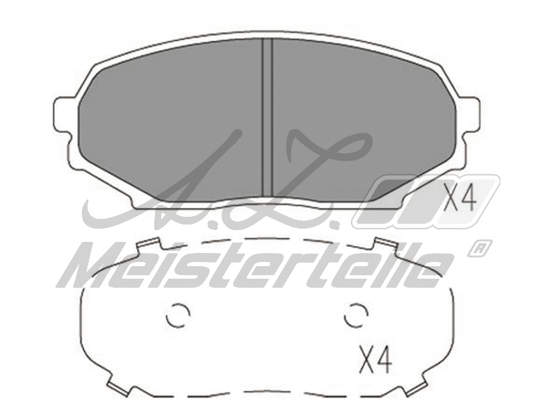 Brake Pad Set, disc brake (AZMT-44-022-2332)
