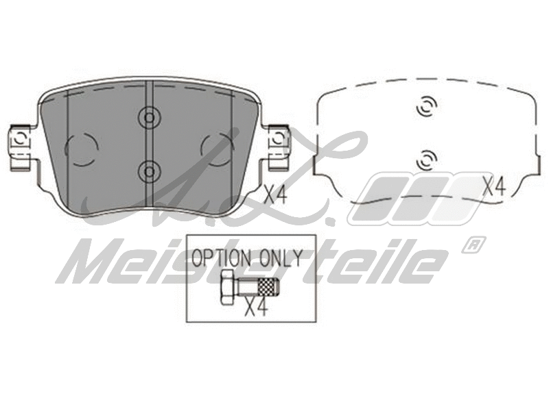 Brake Pad Set, disc brake (AZMT-44-022-1778)