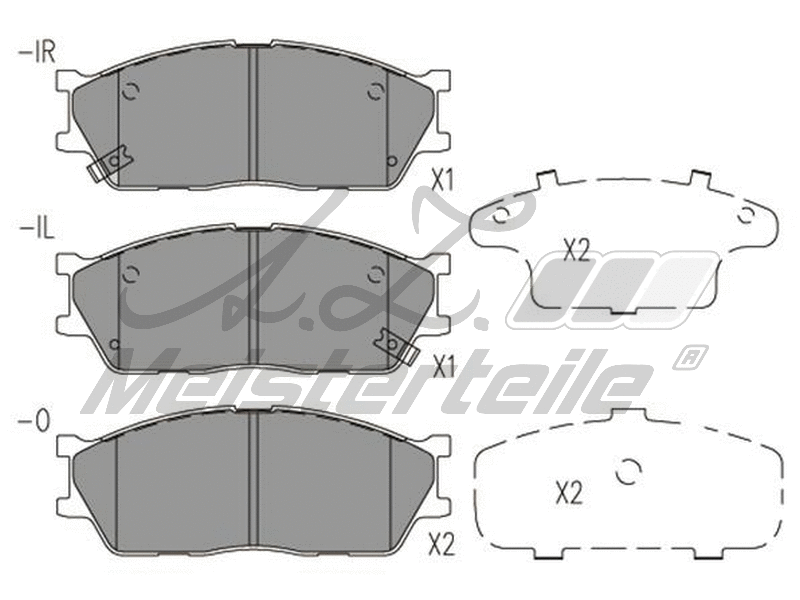 Brake Pad Set, disc brake (AZMT-44-022-2526)