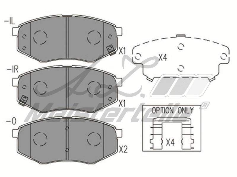 Brake Pad Set, disc brake (AZMT-44-022-2088)